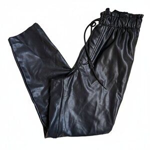 Abercrombie & Fitch Vegan Faux Leather Paperbag Pants - Size Small